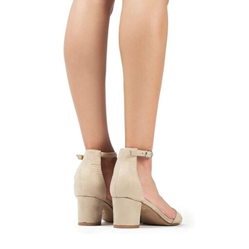 Beige Suede Short Heels for Women RA-155