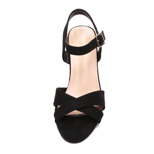 Black Ankle Heels Straps for Women RA-160