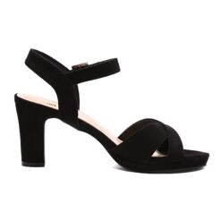 Black Ankle Heels Straps for Women RA-160