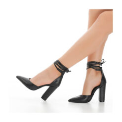 Black Ankle Strap High Heels RA-040