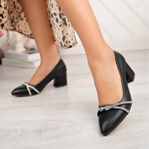 Black Bow Heels for Women MA-042