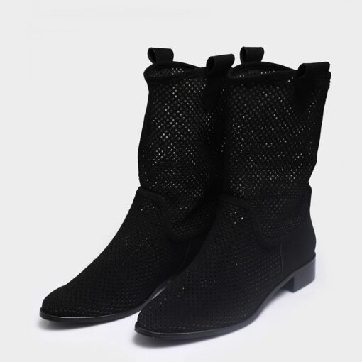 Black Cowboy Boots for Women RA-8010