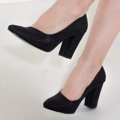 Black Low Heel Dress Shoes for Women MA-024