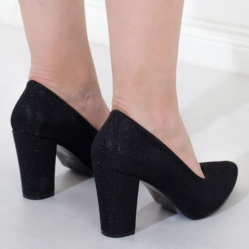 Black Low Heel Dress Shoes for Women MA-024