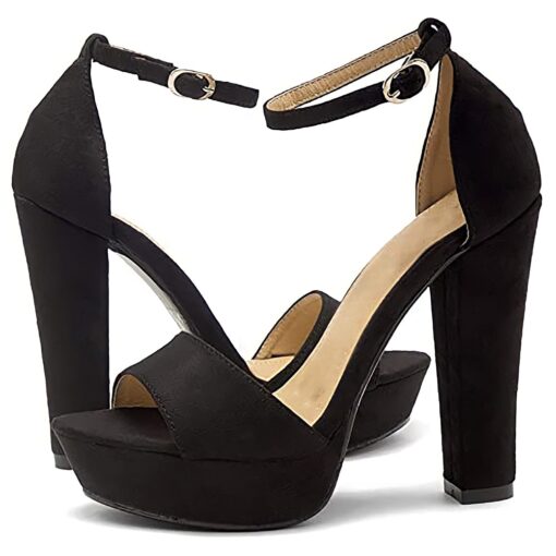 Black Platform Sandals for Women RA-157