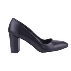 Black Skin Low Heel Dress Shoes for Women MA-024