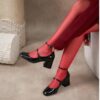 Black Strappy Heel for Women RA-009