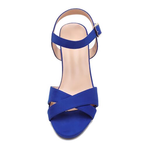 Blue Ankle Heels Straps for Women RA-160