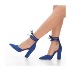 Blue Ankle Strap High Heels RA-040