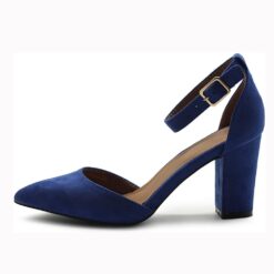 Blue Ankle Strap Pumps for Women RA-062