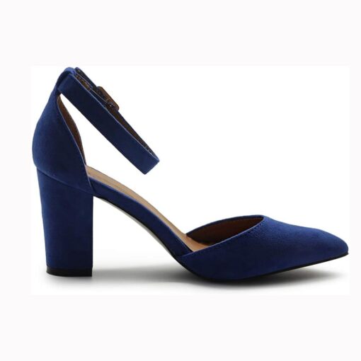 Blue Ankle Strap Pumps for Women RA-062