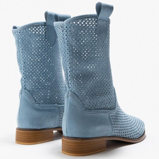 Blue Cowboy Boots for Women RA-8010