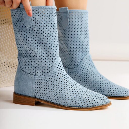 Blue Cowboy Boots for Women RA-8010