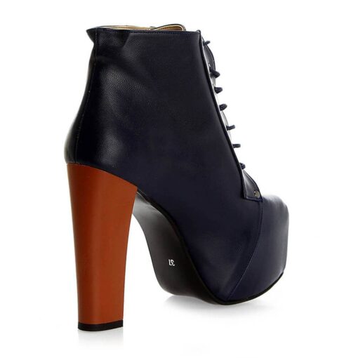 Blue Platform Heeled Boots RA-010