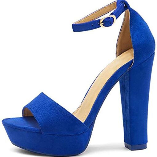 Blue Platform Sandals for Women RA-157