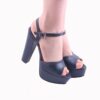 Blue Skin Platform Wedding Shoes for Women RA-027