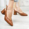 Brown Ankle Strap Heels for Women MA-028