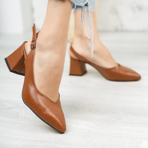 Brown Ankle Strap Heels for Women MA-028