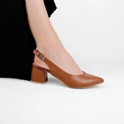 Brown Ankle Strap Heels for Women MA-028