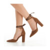 Brown Ankle Strap High Heels RA-040