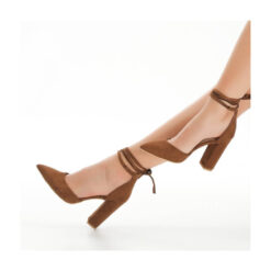 Brown Ankle Strap High Heels RA-040