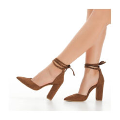 Brown Ankle Strap High Heels RA-040