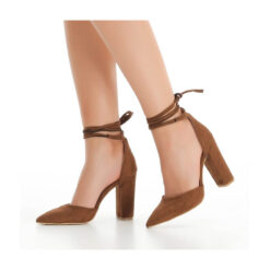 Brown Ankle Strap High Heels RA-040