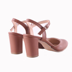 Brown Ankle Strap Low Heel for Women RA-145