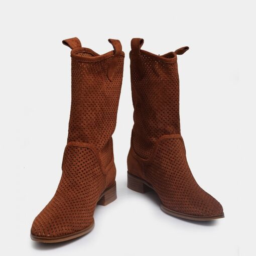 Brown Cowboy Boots for Women RA-8010