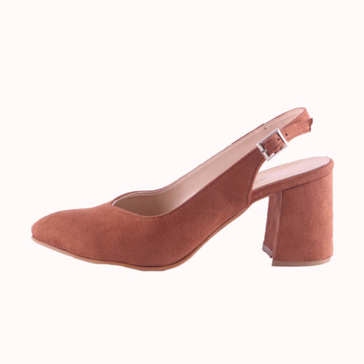 Brown Suede Ankle Strap Heels for Women MA-028