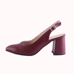 Burgundy Ankle Strap Heels for Women MA-028