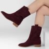 Burgundy Cowboy Boots for Women RA-8010