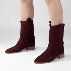 Burgundy Cowboy Boots for Women RA-8010