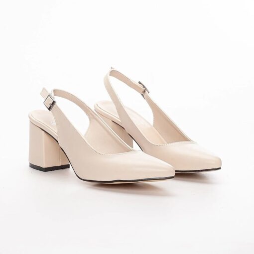 Cream Ankle Strap Heels for Women MA-028