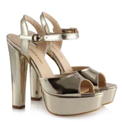 Gold Platform Wedding Shoes for Women RA-027