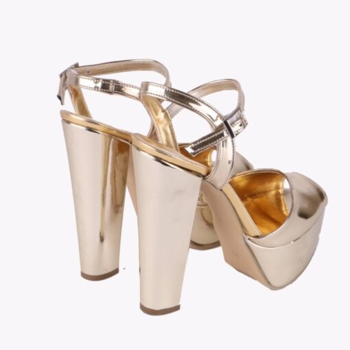 Gold Platform Wedding Shoes for Women RA-027