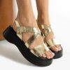 Gold Strappy Sandals for Women TA-03