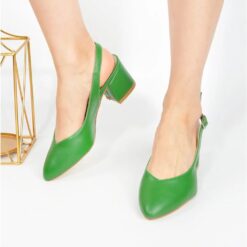 Green Ankle Strap Heels for Women MA-028