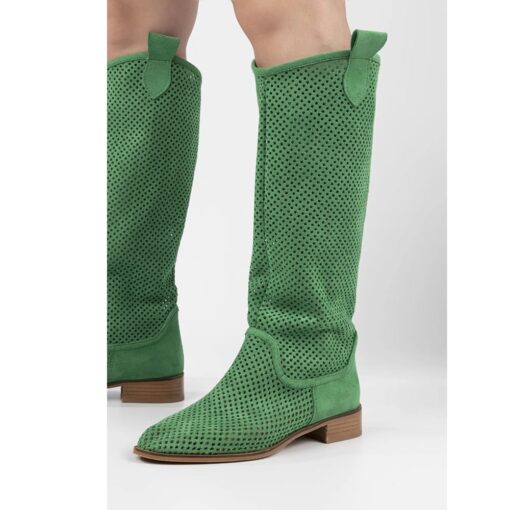 Green Cowgirl Boots for Women RA-8011