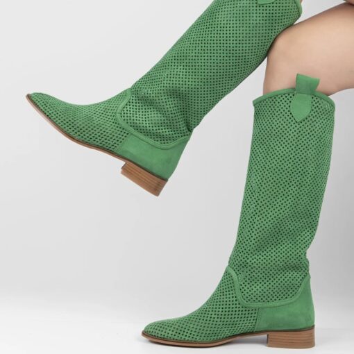 Green Cowgirl Boots for Women RA-8011