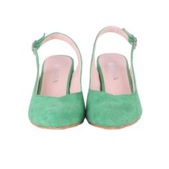 Green Suede Ankle Strap Heels for Women MA-028