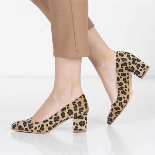 Leopard Low Heel Dress Shoes for Women MA-024