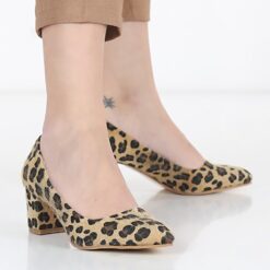 Leopard Low Heel Dress Shoes for Women MA-024