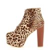 Leopard Platform Heeled Boots RA-010