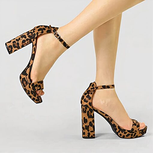 Leopard Platform Sandals for Women RA-157