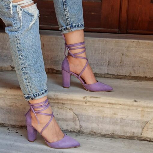 Lilac Ankle Strap Sandals for Women RA-04