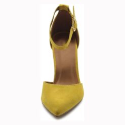 Mustard Ankle Strap Pumps for Women RA-062