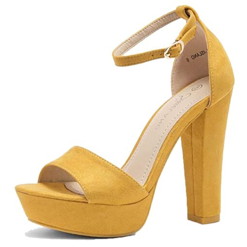 Mustard Platform Sandals for Women RA-157