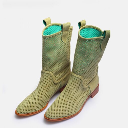 Musty Green Cowboy Boots for Women RA-8010