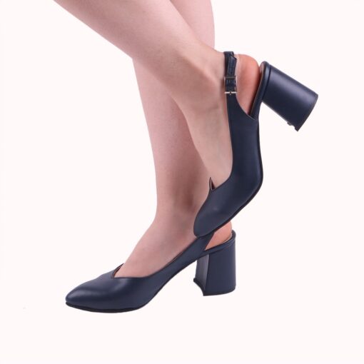 Navy Blue Ankle Strap Heels for Women MA-028